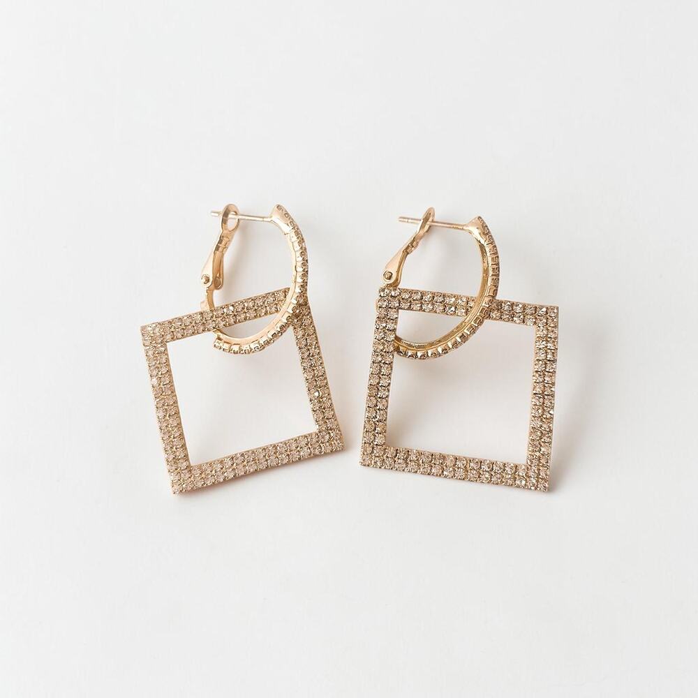Square Dangle Night Out Earring